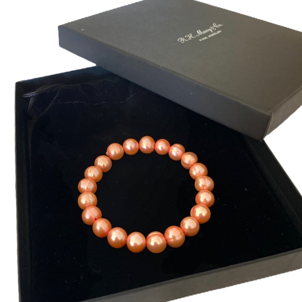 Pearls Bracelet Freshwater Pink cultured Pearl 6mm